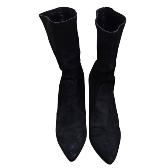 Stuart Weitzman Clinger Black Suede Booties - Size 9.5 M - Picture 3 of 14